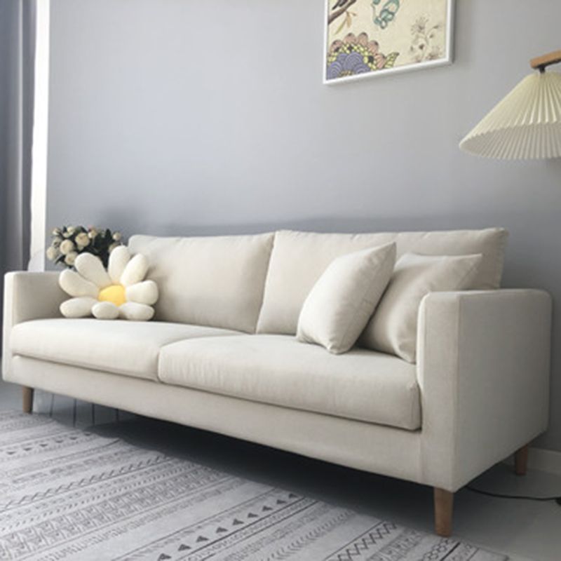 Contemporary Linen Tuxedo Arm Standard Sofa with Loose Back for Living Room Clearhalo 'furn' 'furn_sofas' 'Furniture' 'furniture_sofas' 'kitchen' 'kitchen_sofas' 'Living Room Furniture' 'Sofa' 'sofas' 1200x1200_e9c5e8de-d0ed-4347-b494-19f285aa90b8