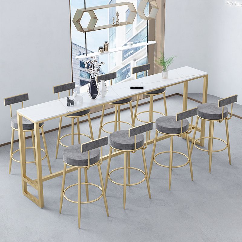Contemporary Style Upholstered Counter Stool Bar-height Bar Stool with Metal Legs Clearhalo 'Bar Furniture' 'Bar Stools' 'bar_stools' 'furn' 'furn_bar_stools' 'Furniture' 'Kitchen & Dining Furniture' 1200x1200_e9c5f512-f1f3-4f01-8618-7e2a32e8a296