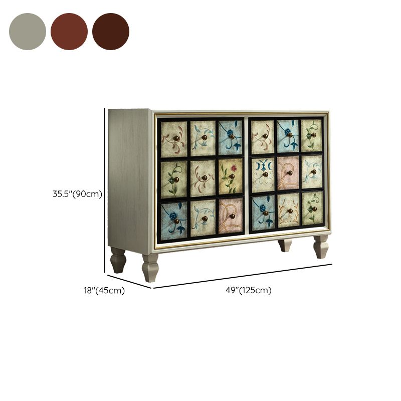 Cassettiera orizzontale in legno per camera da letto tradizionale con cassetti