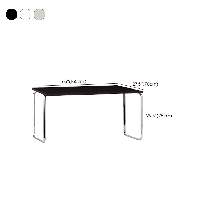 Table de tareas de forma rectangular de escritorio de estilo moderno de vidrio con 2 legs para el hogar