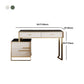 Luxurious Metal Make-up Vanity 4 Solid Wood Drawers Dressing Table
