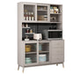 Ultra Modern Glass Doors Dining Hutch Faux Wood Storage Cabinet for Dining Room Clearhalo 'Display & China Cabinets' 'display_china_cabinets' 'furn' 'furn_display_china_cabinets' 'Furniture' 'Kitchen & Dining Furniture' 1200x1200_e9cab437-24ba-4f9a-aa2f-e70689083687