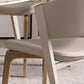 Faux Leather Dining Chair Nordic Style Open Back Armless Chair
