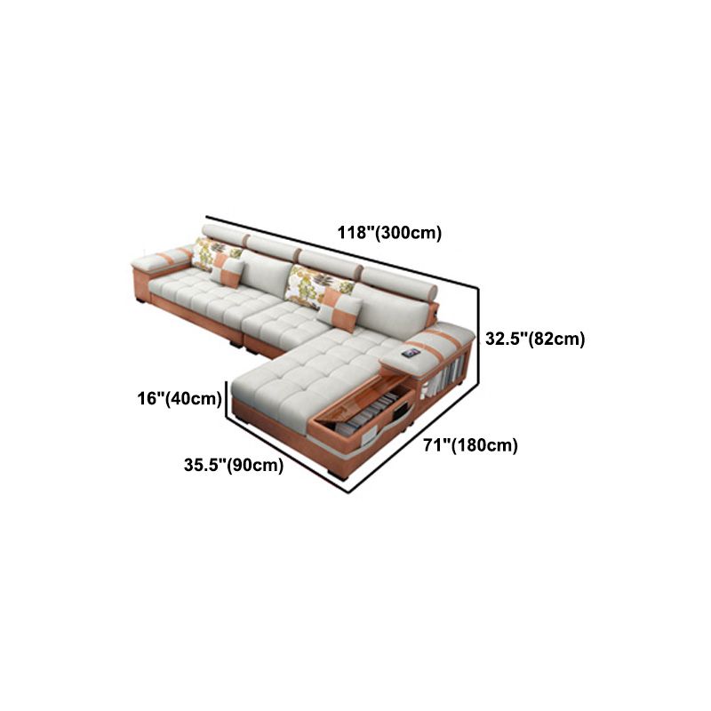 Section des meubles en coton contemporain et en faux cuir