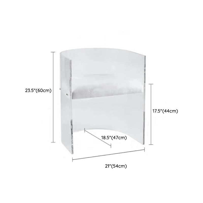 Modern Simple Arm stoel Plastic frame Dineerstoel voor woonkamer