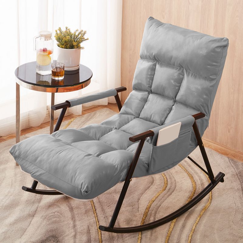 Tufted Cushions Rocker Chair Whole Colored Modern Fabric Rocker Chair in Living Room Clearhalo 'Chairs & Seating' 'furn' 'furn_rocking_chairs' 'Furniture' 'Living Room Furniture' 'Rocking Chairs' 'rocking_chairs' 1200x1200_e9d05891-ba46-40dc-b9de-3b4eb6b7f965