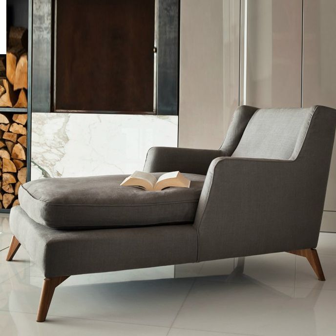 Upholstered Chaise Lounge Couch Micro-Fabric Chaise Lounge Chair Scandinavian Chaise Clearhalo 'Chairs & Seating' 'Chaise Lounge' 'chaise_lounge' 'furn' 'furn_chaise_lounge' 'Furniture' 'Living Room Furniture' 1200x1200_e9d09e1f-ca61-452a-89e0-023a90620d4a