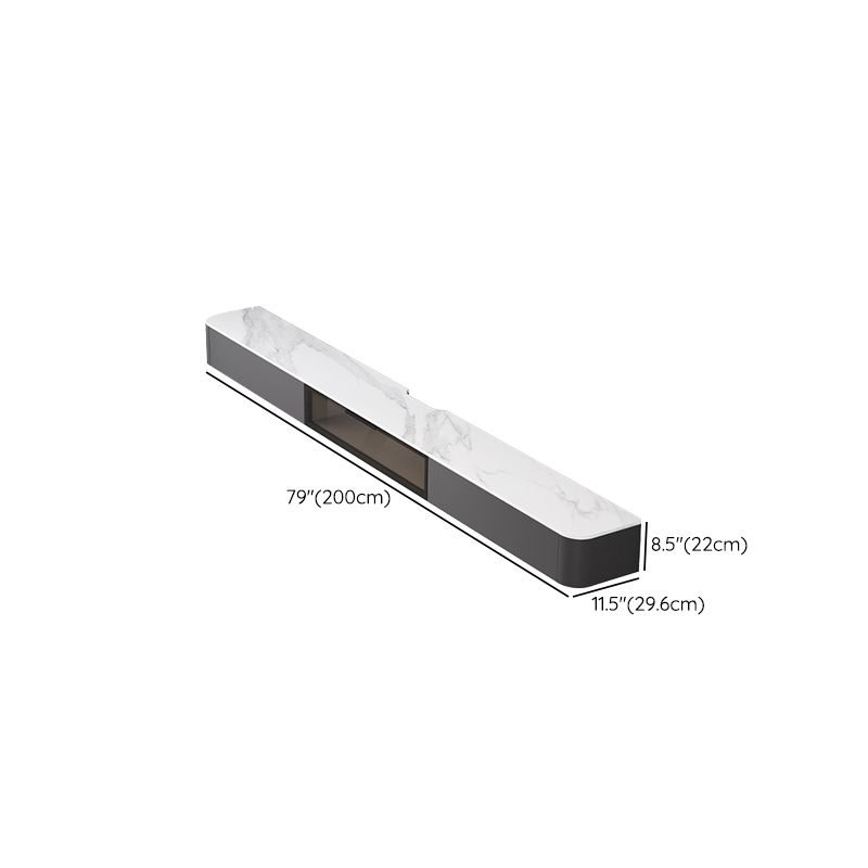 White Stone Media Console Wall Mounted TV Console with Doors Clearhalo 'furn' 'furn_tv_stands_entertainment_centers' 'Furniture' 'Living Room Furniture' 'TV Stands & Entertainment Centers' 'TV Stands & Media Storage Furniture' 'tv_stands_entertainment_centers' 1200x1200_e9d0d988-4e4d-404b-81e0-3bde3f6c3446