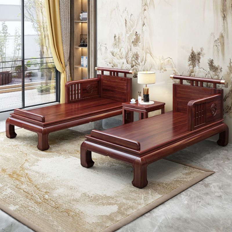 Traditional with Arms Wooden Chaise with Pillow Round Arms for Living Room Clearhalo 'Chairs & Seating' 'Chaise Lounge' 'chaise_lounge' 'furn' 'furn_chaise_lounge' 'Furniture' 'Living Room Furniture' 1200x1200_e9d10adc-fba0-476c-95ba-9595ed1de929