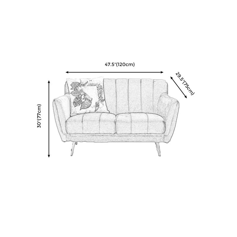 Contemporary Velvet Square Arm Sofa Green/Blue/Pink Settee with Tight Back Clearhalo 'Furniture' 'kitchen' 'kitchen_sofas' 'Living Room Furniture' 'Sofa' 'sofas' 1200x1200_e9d124ac-8c8e-4386-aaab-c570aa4e2246