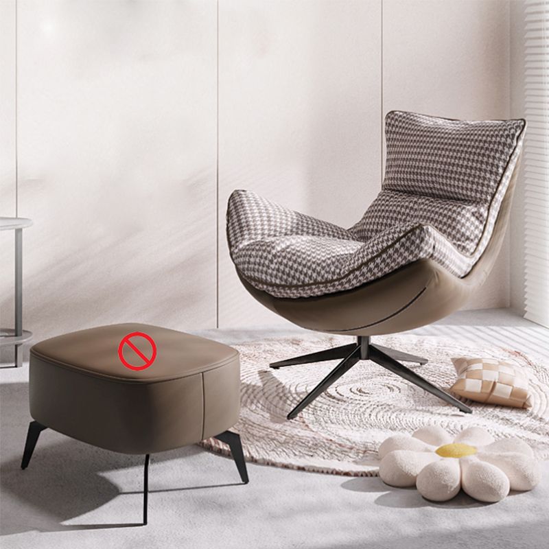 Contemporary Swivel Armless Removable Slipcover Lounge Accent Chair