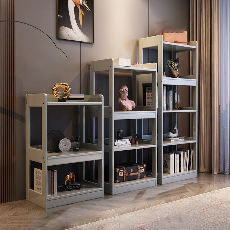 Modern Style Standard Bookshelf Wooden Open Back Bookcase with Shelves Clearhalo 'Bookcases' 'furn' 'furn_bookcases' 'Furniture' 'Office Furniture' 1200x1200_e9d1cea9-739a-4bfb-94ba-a5b8f8eb1f83