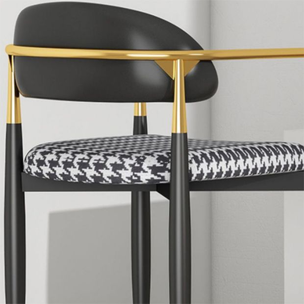 Contemporary Upholstered Home Arm Chair Matte Finish Open Back Dining Chair Clearhalo ' kitchen&dining_furn' 'Dining Chairs' 'Dining Tables & Seating' 'dining_chair' 'furn' 'furn_dining_chair' 'Furniture' 'furniture_dining_chair' 'Kitchen & Dining Furniture' 'kitchen' 1200x1200_e9d25bbf-a658-4cf1-a9c0-05ffb01a58cc