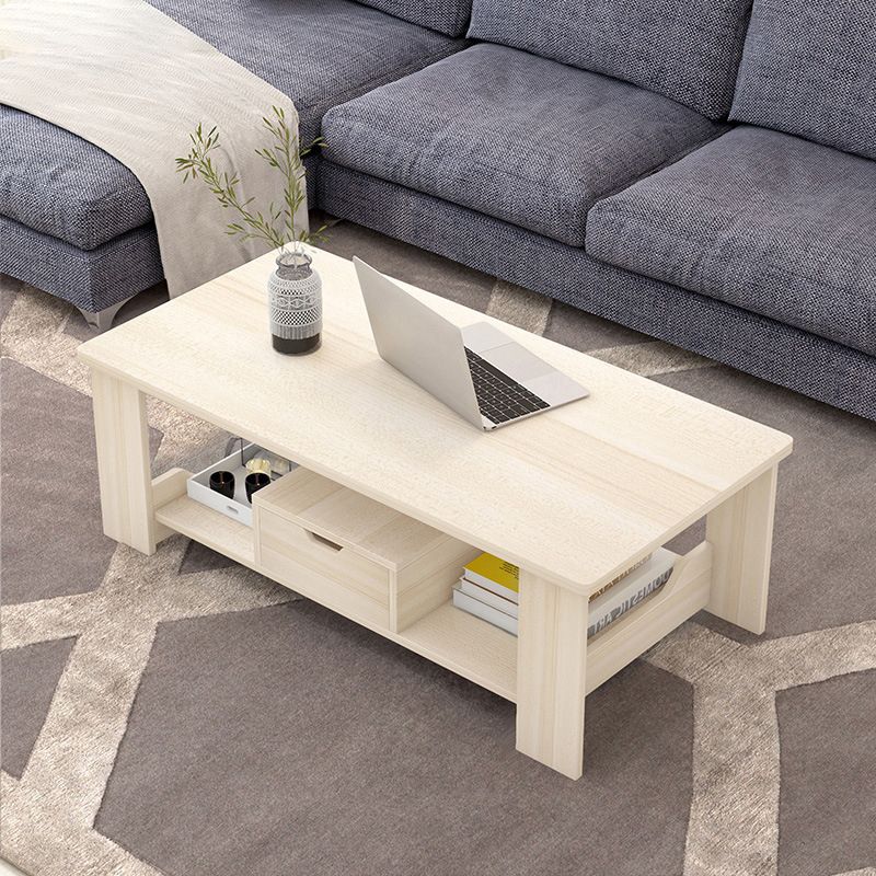 Modern Manufactured Wood Coffee Table with Storage Rectangular Cocktail Table Clearhalo 'Coffee & Accent Tables' 'Coffee Tables' 'coffee_tables' 'furn' 'furn_coffee_tables' 'Furniture' 'furniture_coffee_tables' 'Living Room Furniture' 1200x1200_e9d3811d-b4ef-40c0-a3de-e903f6778bed