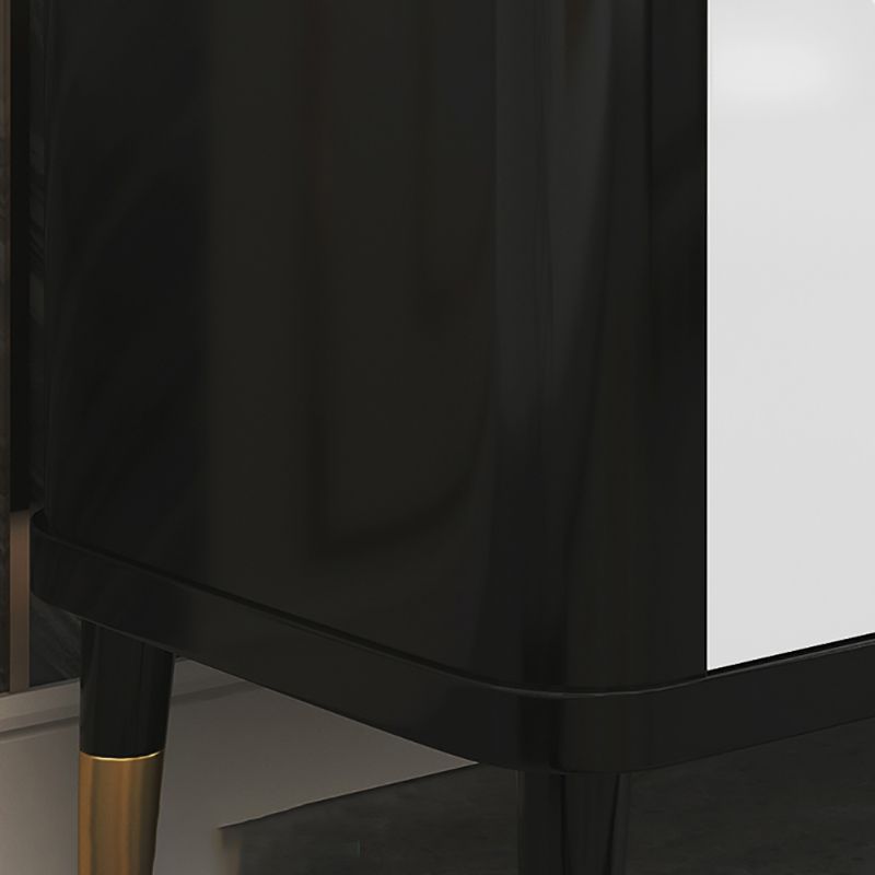 Console de télévision de rangement fermé de style glam de style glamour avec armoire