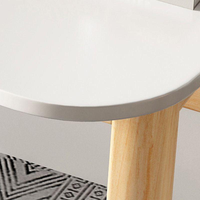 Bureau de bureau en bois de style contemporain Desk de forme de forme irrégulière en rose / vert / blanc