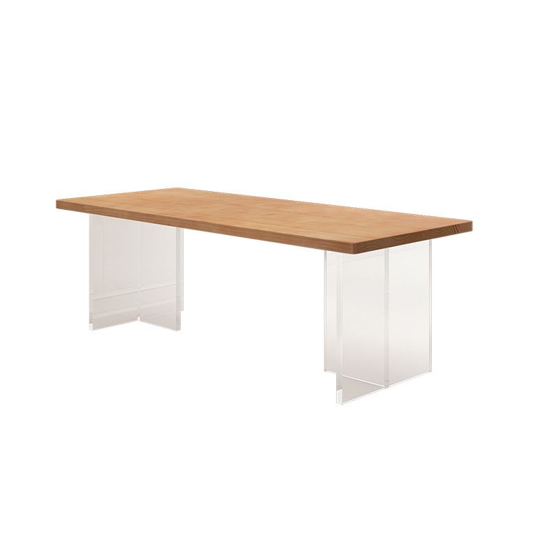 Juego de comedor moderno fijo 1/7 pcs muebles de madera maciza marrón para el hogar