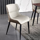 Modern Dining Room Chair Faux Leather and Metal Side Chair for Home