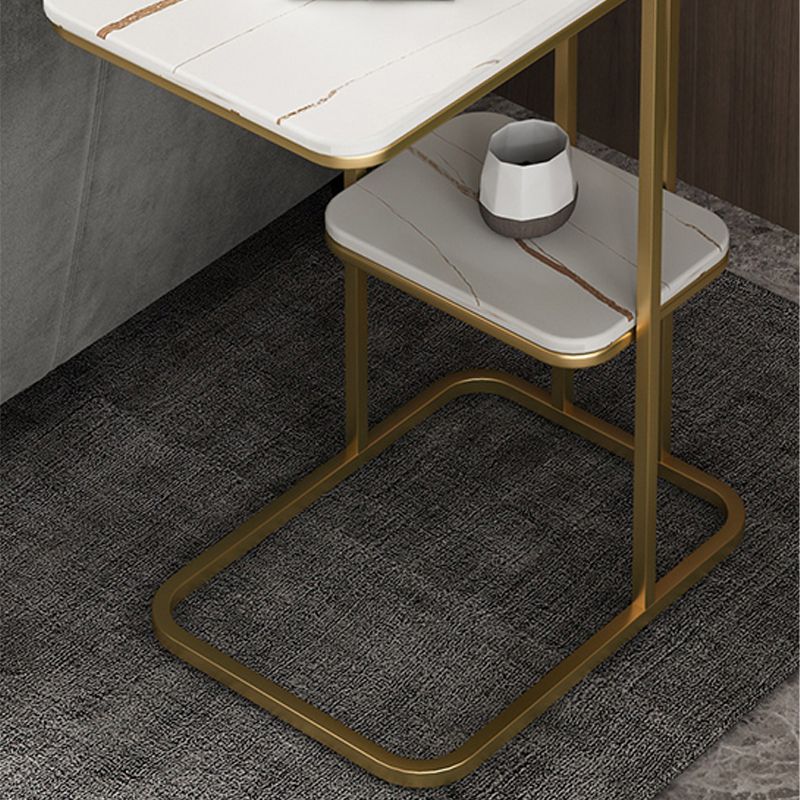 Slate Rectangular Side Table Modern Minimalist Sofa Corner Table