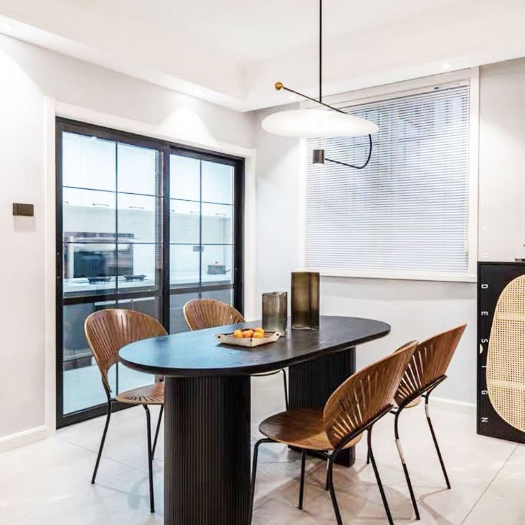 Contemporary Home Side Chair Open Back Metal Legs Wood Dining Room Chair Clearhalo ' kitchen&dining_furn' 'Dining Chairs' 'Dining Tables & Seating' 'dining_chair' 'furn' 'furn_dining_chair' 'Furniture' 'furniture_dining_chair' 'Kitchen & Dining Furniture' 'kitchen' 1200x1200_e9d7727c-265e-4fcc-a43f-2b100b72f1ca