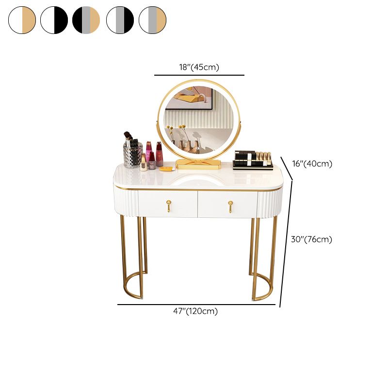 Removable Makeup Counter Lighted Mirror Vanity Dressing Table with Drawer Clearhalo 'Bedroom Furniture' 'furn' 'furn_makeup_vanities' 'Furniture' 'Makeup Vanities' 'makeup_vanities' 1200x1200_e9d7d301-f914-4dab-8e5c-df202cec17d2