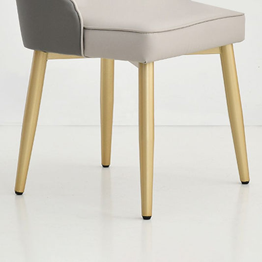 Nordic Style Metal Dining Armless Chair Upholstered Fabric Dining Side Chair Clearhalo ' kitchen&dining_furn' 'Dining Chairs' 'Dining Tables & Seating' 'dining_chair' 'furn' 'furn_dining_chair' 'Furniture' 'furniture_dining_chair' 'Kitchen & Dining Furniture' 'kitchen' 1200x1200_e9d94a05-7335-4b36-80f6-0e9d3517a773