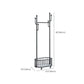 Luxurious Metal Coat Rack Free Standing Castors Coat Hooks with Basket