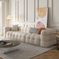 Modernistic Biscuit Back Sofa Tuxedo Arm Loveseat for Living Room