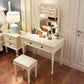 Modern Antique White Solid Wood Mirror Bedroom Make-up Vanity