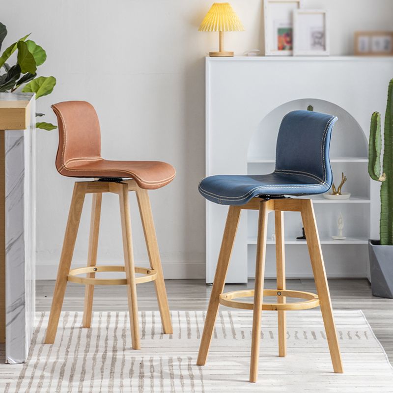 Scandinavia Style Bar-stool Wooden Legs Rectangle Seat for Kitchen Bar Clearhalo 'Bar Furniture' 'Bar Stools' 'bar_stools' 'furn' 'furn_bar_stools' 'furniture_bar_stools' 'Kitchen & Dining Furniture' 'kitchen&dining_furn' 'kitchen' 'kitchen_furn' Furniture' 1200x1200_e9df05b3-6520-4943-94e2-596ae346cbf4