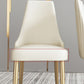 Upholstered Armless Dining Chairs Glam Metal Kitchen Dining Side Chair