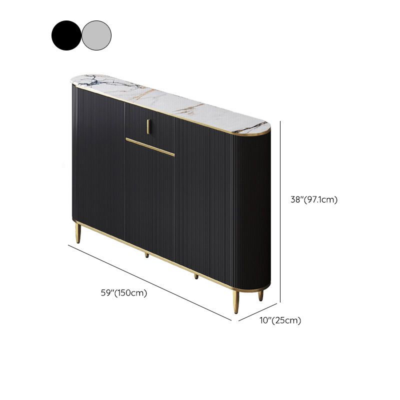 Glamstil Stone Top Sideboard Engineered Wood Side Board für Wohnzimmer