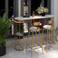 Glam Sintered Stone Bistro Bar Table Oval Metal Base Bar Table with Storage Clearhalo 'Bar Furniture' 'Bar Tables' 'bar_tables' 'furn' 'furn_bar_tables' 'Furniture' 'Kitchen & Dining Furniture' 1200x1200_e9e205ed-b514-4551-839e-90644e4d5df3