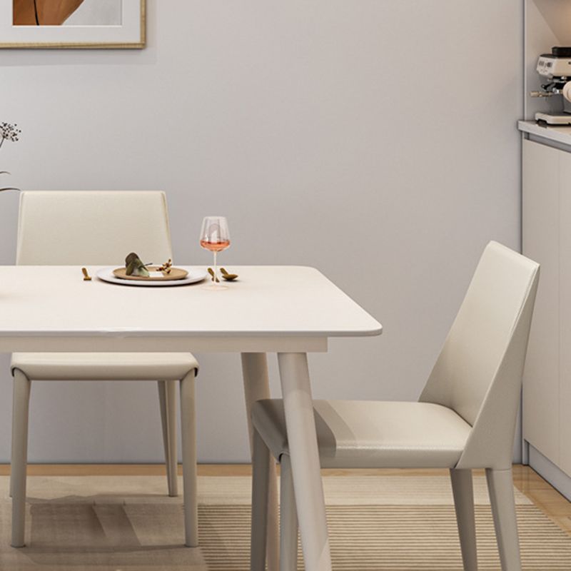 Mesa de comedor blanca Mesa de comedor de piedra sinterizada para cocina