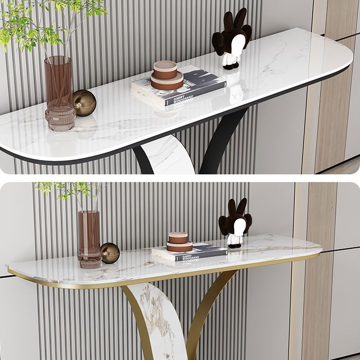 Tavolo da console in pietra melatina tavolo da console resistente alle macchie, tavolo di divano resistente a graffi