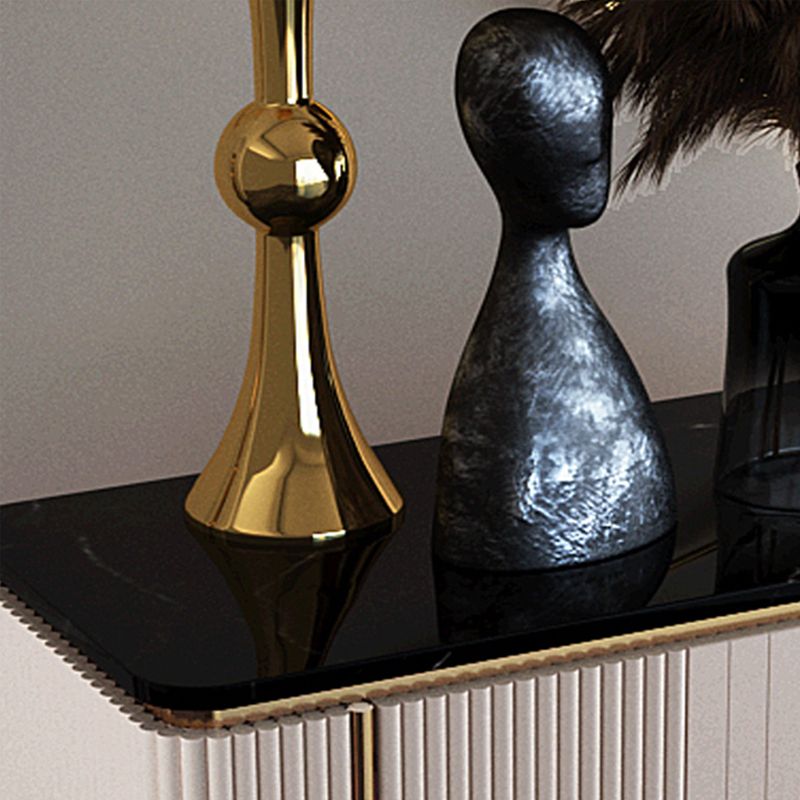 Zeitgenössischer Seitenbrett Marmor -Sideboardschrank mit Beinen für Esszimmer