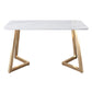 Metal Traditional Luxury Rectangle Indoor Table Sintered Stone Dining Table with Sled Base Clearhalo ' dining_table' 'Dining Tables & Seating' 'Dining Tables' 'furn' 'furn_dining_table' 'Furniture' 'furniture_dining_table' 'Kitchen & Dining Furniture' 'kitchen&dining_furn' 'kitchen' 'kitchen_dining_table' 1200x1200_e9e69ded-5826-47c2-9c99-3c42ec5a0563