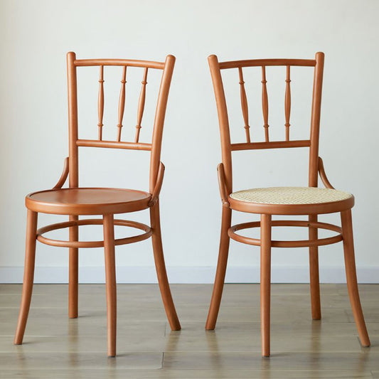 Solid Wood Side Chair Slat Back Dining Chair for Living Room