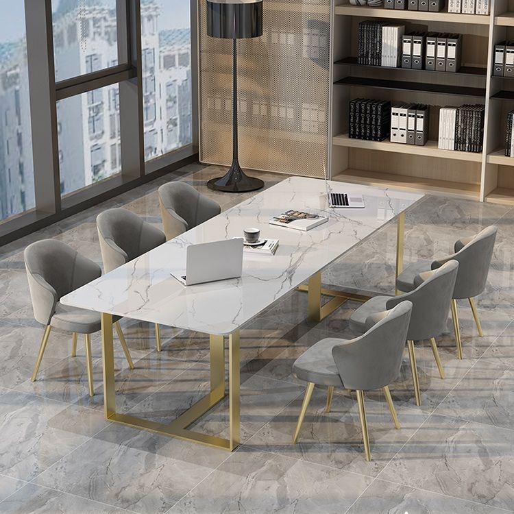 Rectangle White Dining Table Sintered Stone Table Luxury with Double Pedestal Clearhalo ' dining_table' 'Dining Tables & Seating' 'Dining Tables' 'furn' 'furn_dining_table' 'Furniture' 'furniture_dining_table' 'Kitchen & Dining Furniture' 'kitchen&dining_furn' 'kitchen' 'kitchen_dining_table' 1200x1200_e9e7017b-06a1-4d56-b456-2b5ed8901011