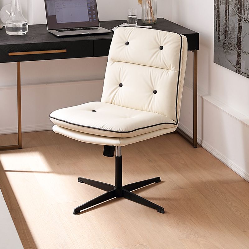Modern Tufted Managers Chair Faux Leather Desk Mid-Back Chair Clearhalo 'furn' 'furn_office_chair' 'Furniture' 'Office Chairs' 'Office Furniture' 'office_chair' 1200x1200_e9e81bfd-7771-4663-b234-4be620b510a8