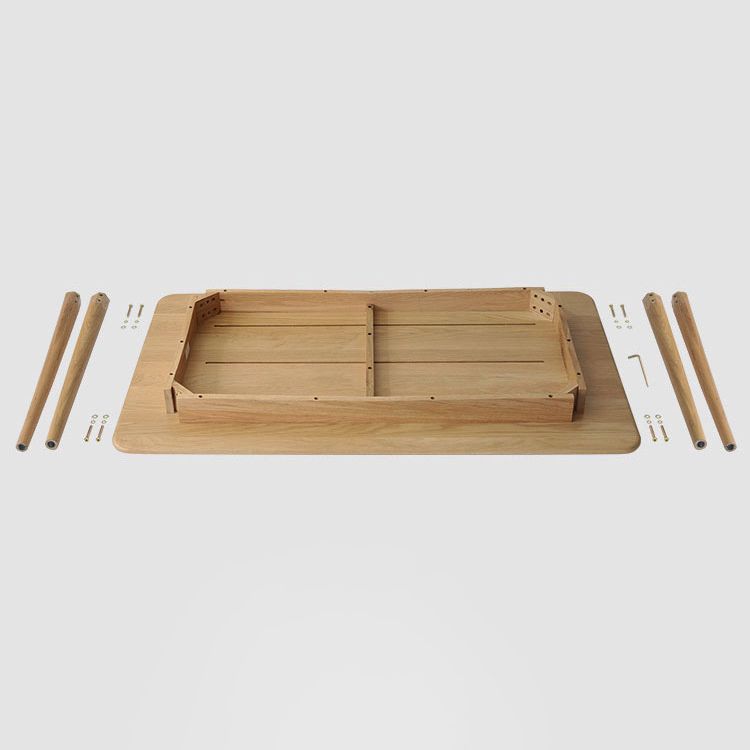 Simple Brown Standard Dining Table Solid Wood Rectangle Dining Table with 4 Legs Base Clearhalo ' dining_table' 'Dining Tables & Seating' 'Dining Tables' 'furn' 'furn_dining_table' 'Furniture' 'furniture_dining_table' 'Kitchen & Dining Furniture' 'kitchen&dining_furn' 'kitchen' 'kitchen_dining_table' 1200x1200_e9e8d825-eca0-4c5f-b323-a357c9723acf