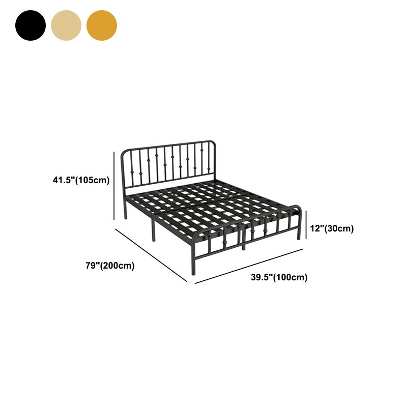 Meddino de metal moderno, estándar de alto perfil con cabecera rectangular