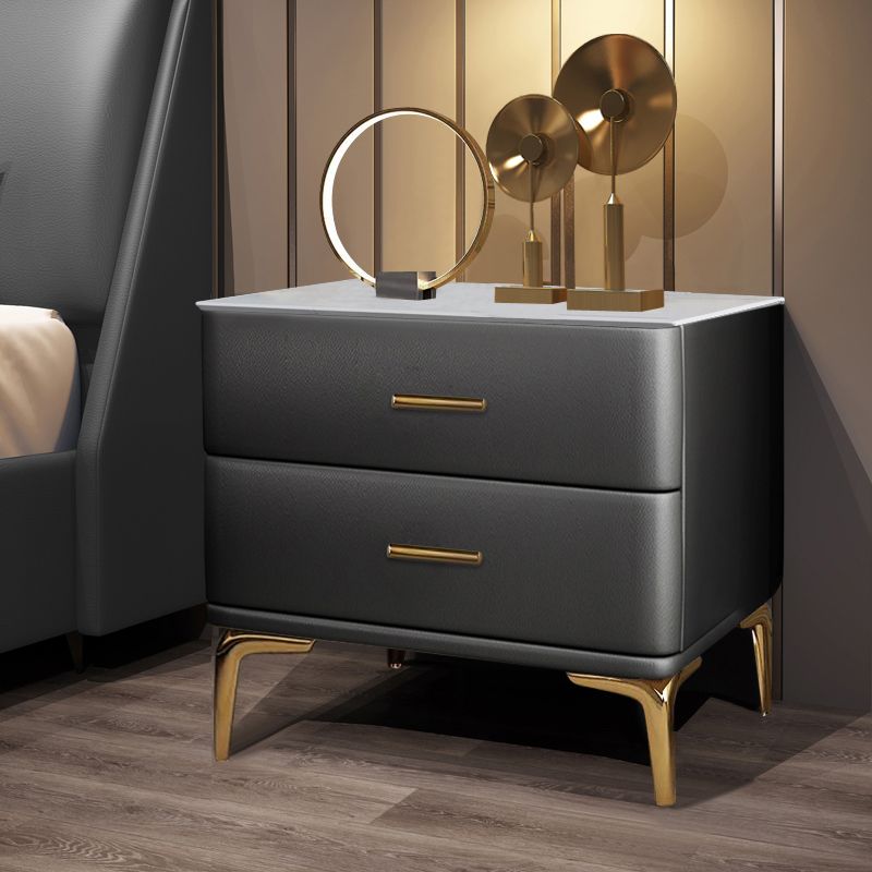 Modernidad de almacenamiento de cajones de madera maciza 2 Cajas de cajones de la cama de cajones