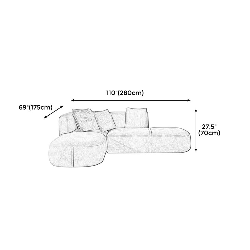 リビングルームとアパート用のライトグレースカンジナビアソファ27.6 "