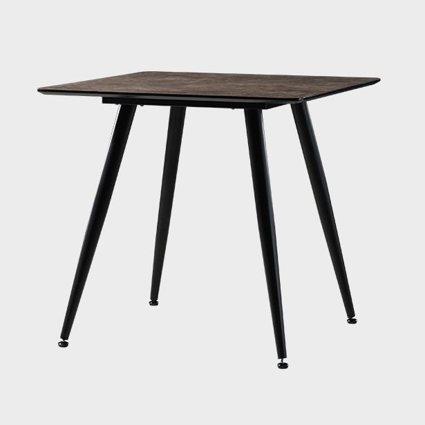 Industrial Style Dining Table Brown 4 Legs Dining Table with Black Frame Clearhalo ' dining_table' 'Dining Tables & Seating' 'Dining Tables' 'furn' 'furn_dining_table' 'Furniture' 'furniture_dining_table' 'Kitchen & Dining Furniture' 'kitchen&dining_furn' 'kitchen' 'kitchen_dining_table' 1200x1200_e9ebfc88-bf66-415f-b41e-11d879961a7c