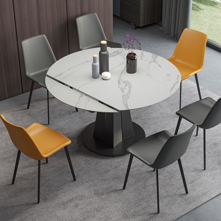 Modern Style 1/4/5/7 Pieces Dining Set Sintered Stone Dining Table Set with Metal Legs Clearhalo 'Dining Room Sets' 'Dining Tables & Seating' 'dining_room_set' 'furn' 'furn_dining_room_set' 'Furniture' 'furniture_dining_room_set' 'Kitchen & Dining Furniture' 'kitchen&dining_furn' 'kitchen' 1200x1200_e9ecb7ff-924a-4f6f-8e01-73901dfb2e59