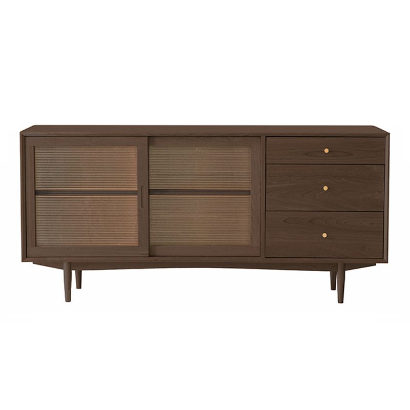 Credenza in legno in legno a 3 cassetti moderni mobili per porte scorrevoli in vetro credenza per soggiorno
