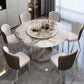 29.52''H Glam Round Dining Table Standard Sintered Stone Dining Table with Pedestal Base Clearhalo ' dining_table' 'Dining Tables & Seating' 'Dining Tables' 'furn' 'furn_dining_table' 'Furniture' 'furniture_dining_table' 'Kitchen & Dining Furniture' 'kitchen&dining_furn' 'kitchen' 'kitchen_dining_table' 1200x1200_e9ef2197-249e-4118-a432-b24f566e15e6