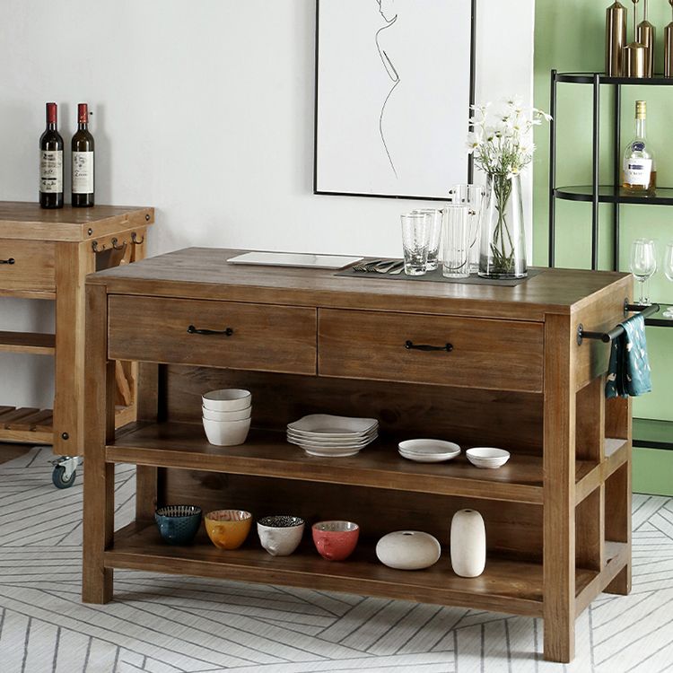 Modern Stationary Kitchen Island table Wood Kitchen Island table Clearhalo 'furn' 'furn_kitchen_islands_carts' 'Furniture' 'Kitchen & Dining Furniture' 'Kitchen Islands & Carts' 'kitchen_islands_carts' 1200x1200_e9f1210f-07a1-4ffb-abe9-cb445a1e8372