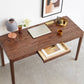 Bruin eiken slaapkamer bureau een enkele lade Parsons Base Writing Desk